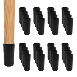 32 PCS Black Chair Leg Socks, Chair Leg Protectors Double Thickness for Hardwood Floors, Furniture Booties Set for Moving Easily and Reduce Noise