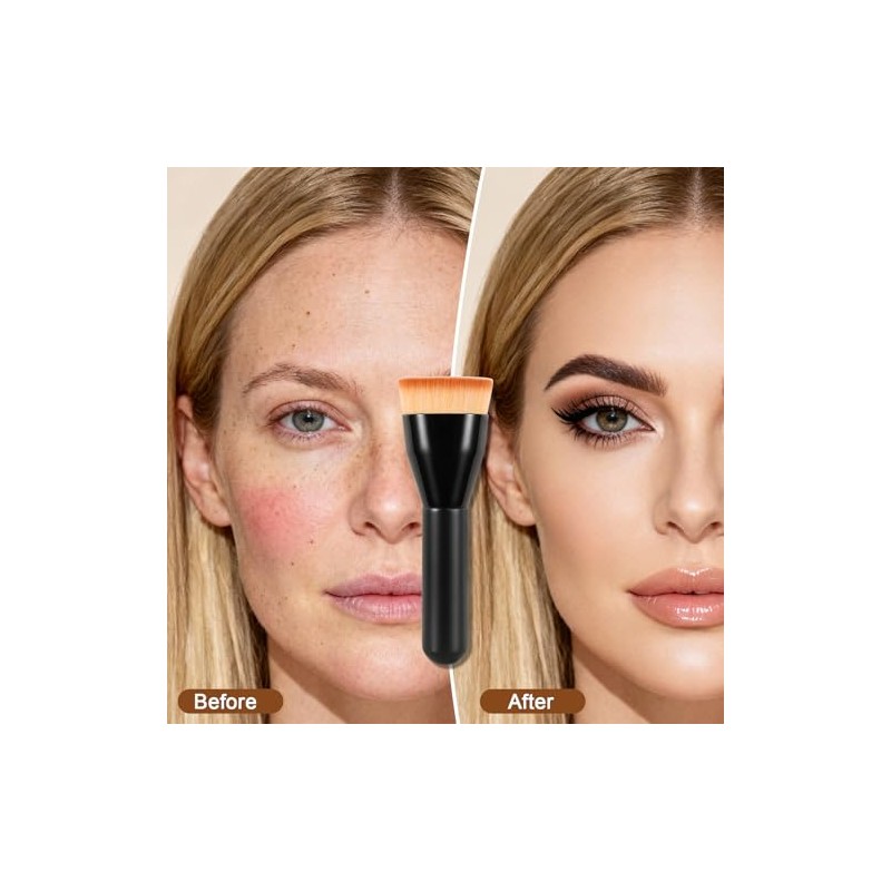 Brocha Kabuki Punta Plana Base Maquillaje Profesional Líquida Difuminar Líquido
