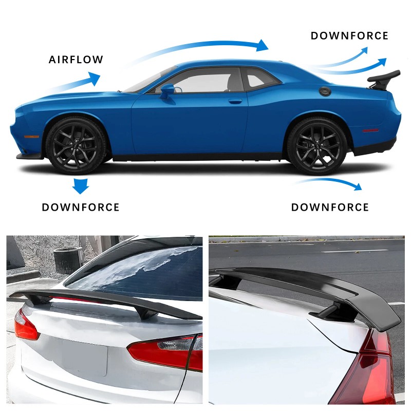 DREAMIZER 47" Matte Black ABS Rear Trunk Spoiler Wing Lip