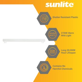 Sunlite 53150-SU LED Linestra Vanity Light Bulb LN60 Replacement Lightbulb, 19.5 Inches, 8 Watt (60W Equivalent), Dimmable, S14s Base, 660 Lumens, 1 Count, 2700K Warm White