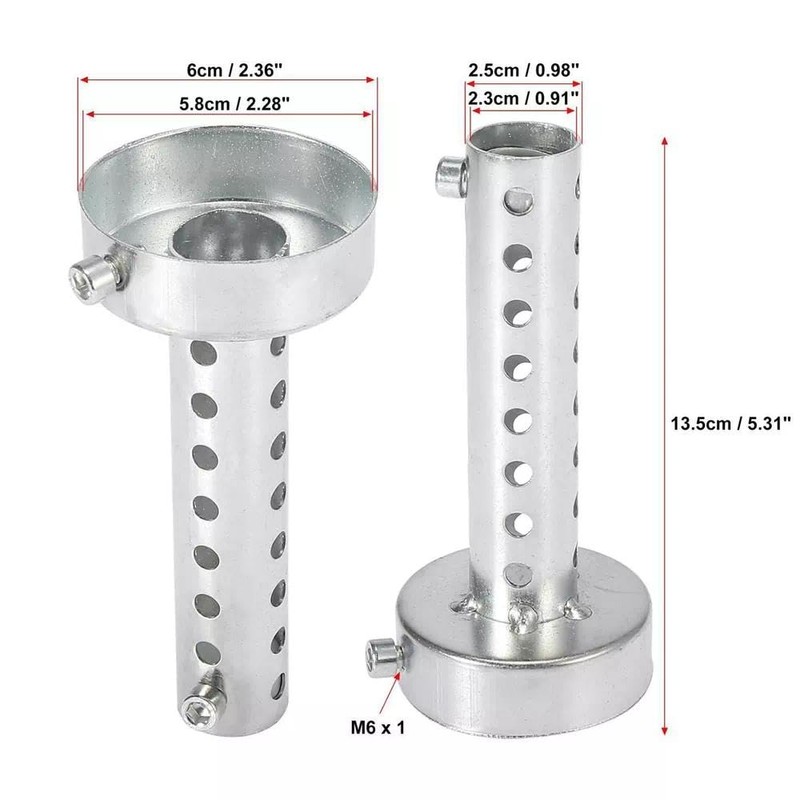 Pyladea 60mm Universal Exhaust Can Muffler Insert Baffle Replacement for