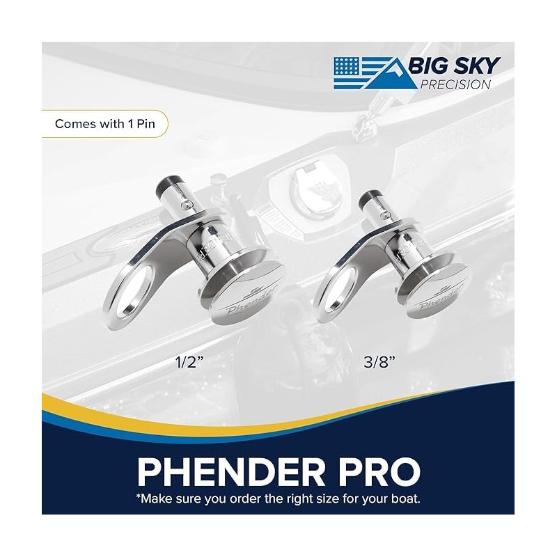 PHENDER PRO - 1/2'' Quick-Release Fender Holder Pin Docking |