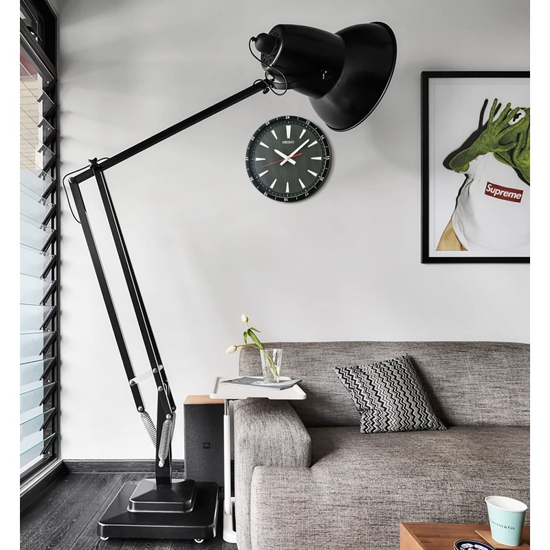 Seiko 14 Inch Kao Wall Clock, Black