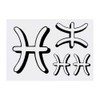 Azeeda 4 x 'Fische-Symbol' Temporäre Tattoos - Wasserfest, Hautfreundlich &