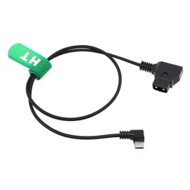 HangTon Power Cable D-tap to USB Type C for Tilta Nucleus Nano II DJI Focus Pro Motor SDR Transmission V-Mount Battery, Right Angle 90-Degree USB-C