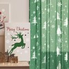 DEARTOWN Christmas Sheer Curtains, Snowflake Silver Foil Print Sheer Curtains,