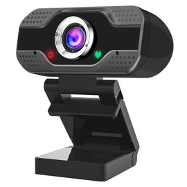 F FORITO HD Webcam, Webcam with Microphone 1080P for Video Conferencing, Online Teaching, and Streaming