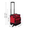 Large Capacity Rolling Cooler Box Insulated with Wheels Red for