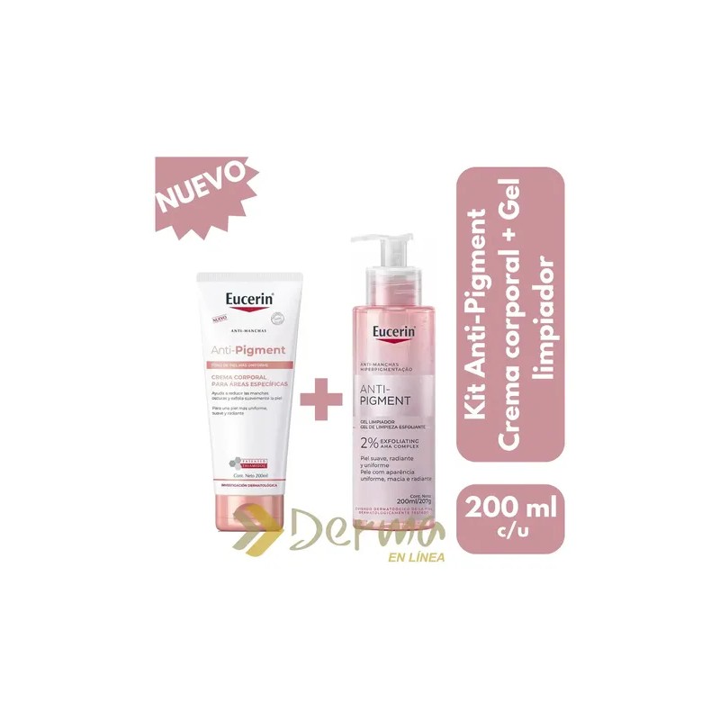 Kit Eucerin Anti-pigment Crema Corporal Gel Limpiador