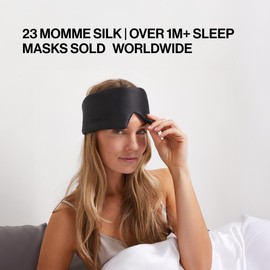 Dore & Rose Máscara para dormir Deep Sleep Mask, bloqueo de luz, 23 momme, seda de morera, ultrasuave, ajustable - Máscara de viaje para dormir para hombres y mujeres
