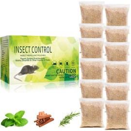 Mouse Repellent Pouches 12 Pack with Peppermint Oil,Mice Deterrent for Indoor Outdoor,Natural Rodent Repellent Get Rid of Rats, Mice, Squirrels - Safe for Pets and Family Rat Repellents for House, Car