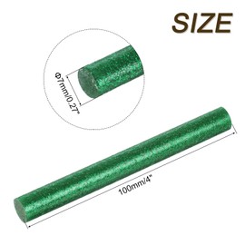 uxcell Mini Hot Glue Gun Sticks 4-inch x 0.27-inch for Glue Gun, Glitter Dark Green 16pcs