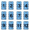 TopTie Sets of 12 Numbered Training Vest (#1-12), Soccer Pinnies