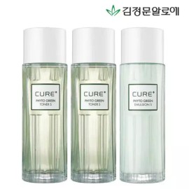 Kim Jung Moon Aloe [김정문알로에]큐어 피토그린 토너2개+에멀젼1개 [Kim Jung Mun Aloe] Cure Phyto Green Toner 2pcs + Emulsion 1pc