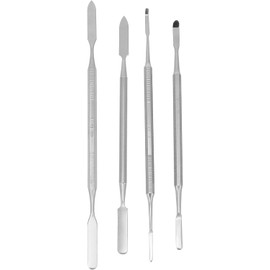 4 Piezas Barra Cosmética de Acero Inoxidable Doble Punta Varilla para Mezclar Maquillaje, Espátulas Cosméticas y Espátula Facial Uso Profesional y Familiar Color Aleatorio