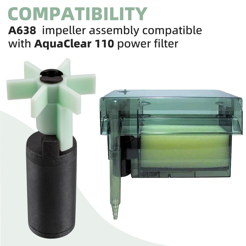 Ximoon A638 Impeller Assembly Compatible with Aquaclear 110 Power Filter