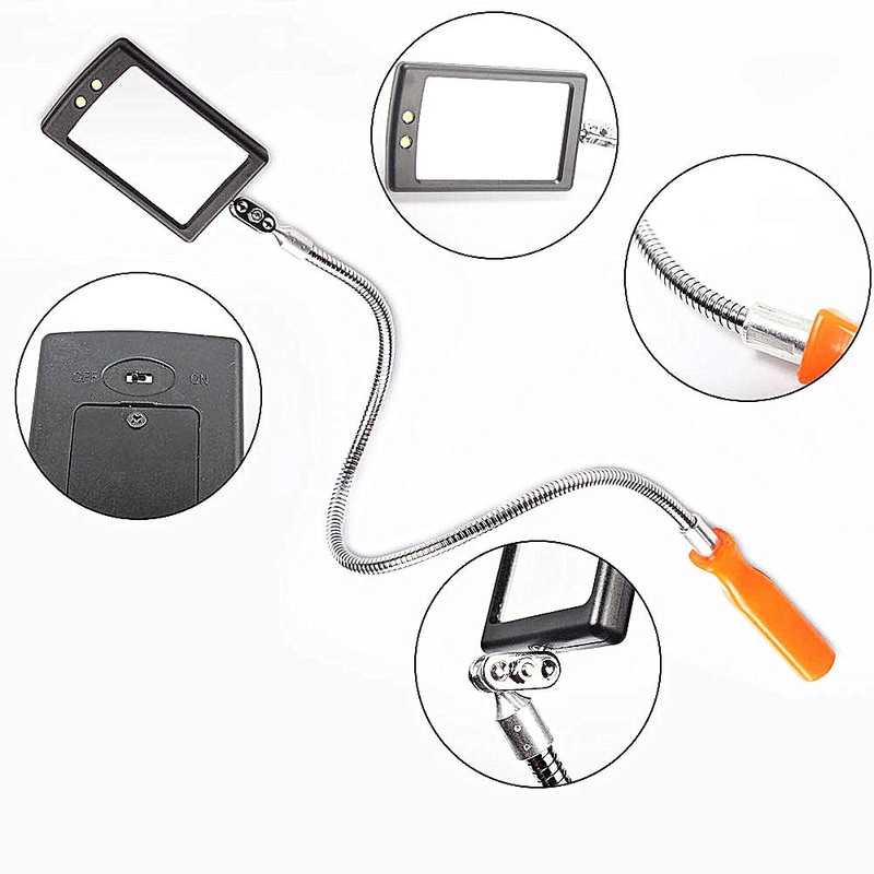 Enbar Inspection Mirror Flexible Inspection Mirror 360 Rotation with 2