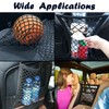 GELASGO 3-Layer Car Mesh Organizer,Upgrade Elasticity Car Storage Net Between