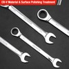 WORKPRO 7-Piece Ratcheting Combination Wrench Set, 72 Teeth, Cr-V Constructed,