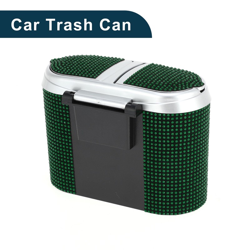 TUCKBOLD Car Trash Can Portable Car Door Trash Bin Green