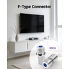 VCE 3GHz Coaxial Cable Connector, RG6 Coax Cable Extender F-Type