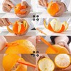 5Pcs Orange Plastic Peeler Remover Multifunctional Easy Open Fast Peeling
