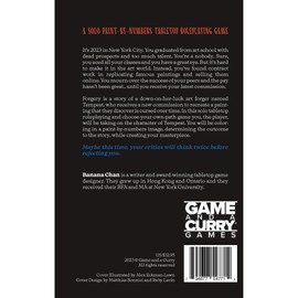 Game And A Curry: Forgery - Solo Tabletop Roleplaying Game, Horror Paint-by-Numbers Storytelling Game, Coloring Book RPG, Ages 18+, 2-3 Hours