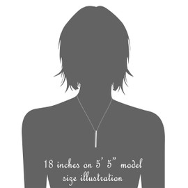 Dolceoro Semicolon Necklace, Mental Health Awareness Jewelry, Inspirational Mantra Necklace Vertical Bar Pendant - 316L Surgical Stainless Steel