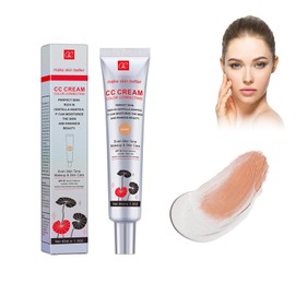 Centella Asiatica CC Cream, CC Cream Fluid Foundation to Cover Blemishes SPF 25+, Skin Tone Adjustment, Full Coverage, Makeup Colour Corrector (Dark)