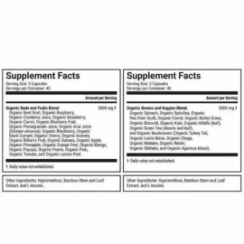 Terra Kai Organics Juce Super Fruit & Veggie Capsules, 240 Count  Vegan Non-GMO