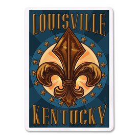 Louisville, Kentucky, Fleur de Lis (Playing Card Deck, 52 Card Poker Size with Jokers)