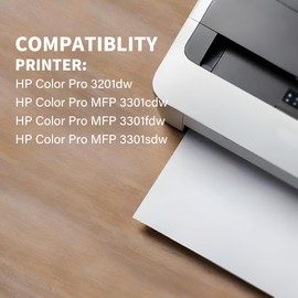 Colinkor Compatible for HP 218 218A 218X Toner Cartridges No Chip for HP Color Laserjet Pro 3201dw MFP 3301cdw 3301fdw 3301sdw Printer(Black Cyan Magenta Yellow)
