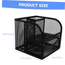 Operitacx Mesh Pencil Holder with Drawer Multi Functional Desk Organizer for Office Supplies and Stationery Storage Desktop Storage
