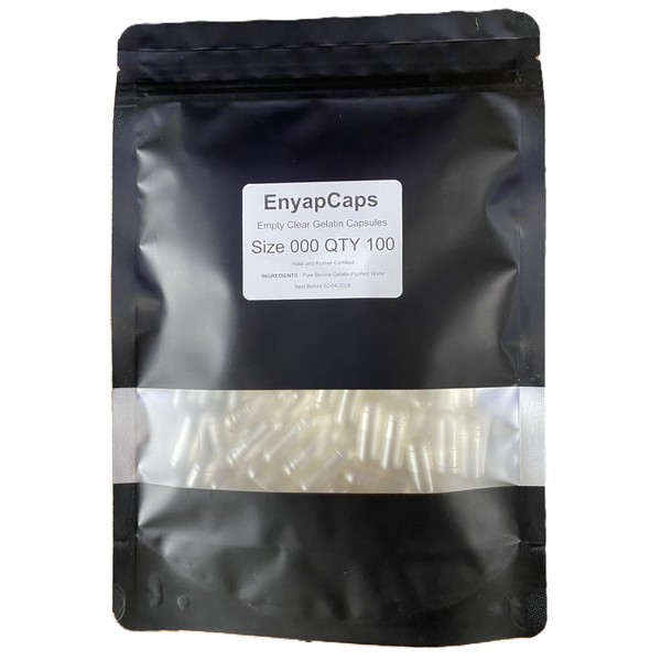 EnyapCaps Extra Large Size 000 x 100 Clear Hard Empty