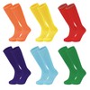 Durio Kids Socks Youth Baseball Socks Toddler Kids Soccer Socks Soft Cotton Long Socks for Girls Boys Pure1 Red&Green&Yellow&Lake Blue&Purple&Orange 4-6 Years