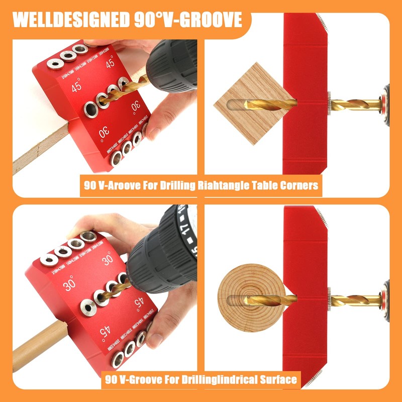 Angled Drilling Jig 30 45 90 Degree Aluminum Alloy Drill