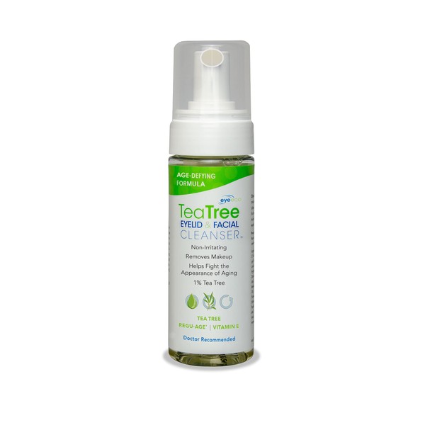 Eye Eco Age-Defying Tea Tree Eyelid and Facial Cleanser –Hydrating & Non-Irritating Cleanser – Infused with Shea Butter & Vitamin E - Vegan and Gluten-Free - 50mL