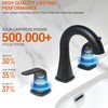 BRAVEBAR Pull Down Bathroom Faucet Black- Matte Black Sink Faucet