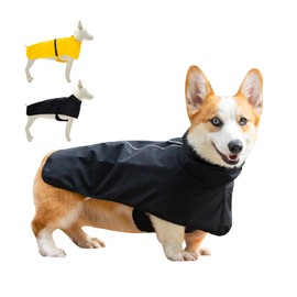 ZMIDANT Dog Raincoat for Small Medium Large Dogs, Adjustable Dog Rain Jacket with Clear Hooded Double Layer,Waterproof Windproof Rain Jacket,Poncho Rain Coat