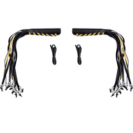 2 PCS Faux Leather Motorcycle Lever Covers with Fringes, Motorcycle Brake Clutch Lever Covers Grip Tassels Motorcycle Handlebar Handle Grip Covers, Fringed Leather Lever Covers Wraps with Skulls