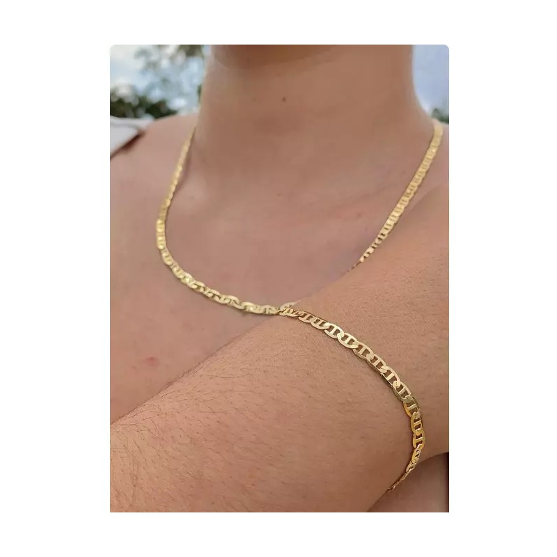 Prime Jewelry 269 14K Gold Filled Necklace 20" Bracelet 7.5"