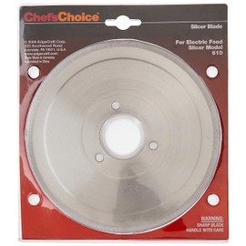 Chef'sChoice S610012 Multi-Purpose Non-Serrated Blade for Models 607, 607E, 609, 609E, 610, 6102, 615, 615A Food Slicer, 7-inch, Silver