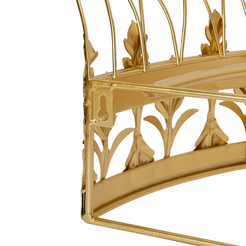 Creative Co-Op Decorative Metal Curtain or Canopy Crown, Gold Finish
