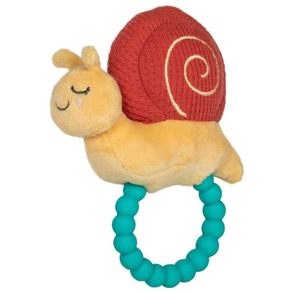 Mary Meyer Soft Baby Rattle with Soothing Teether Ring, 6-Inches,