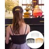 Peinetas Para Cabello Mujer, Set de 12 Peinetas en Negro,