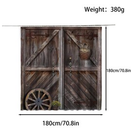 FAIRYGATE B8319 Bath Curtain Shower Curtain Many Beautiful Shower Curtains to Choose From High Quality with 12 Rings Waterproof Anti Mould Effect 180 x 180 cm