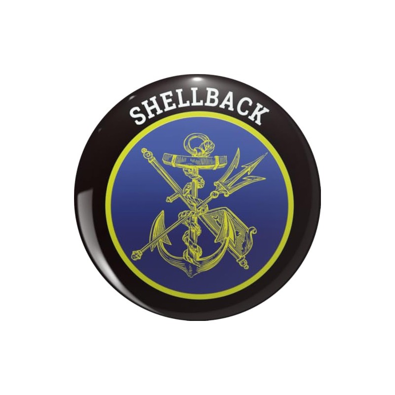 Shellback Pin Lapel Pin Brooch Steel Pins Badge 0.75"