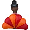 Gemmy Thanksgiving Inflatable Turkey, 6 ft Tall, Multi