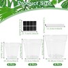 PEDOBALI 12 Pcs 8/10/12 Inch Large Size Clear Nursery Pots