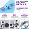 Swpeet 60Pcs #8 x 1/2" - M4.2 x12mm Stainless Steel